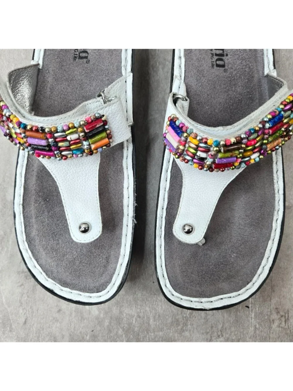 Alegria Platform Thong Sandals White Beaded Flatform Flip Flops Atrsy Beach Boho